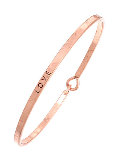 W400-B7042WC - Message Brass Bangle