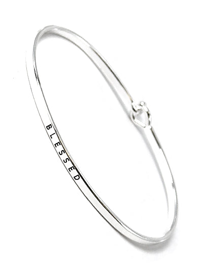 W400-B7048ATS - Message Brass Bangle