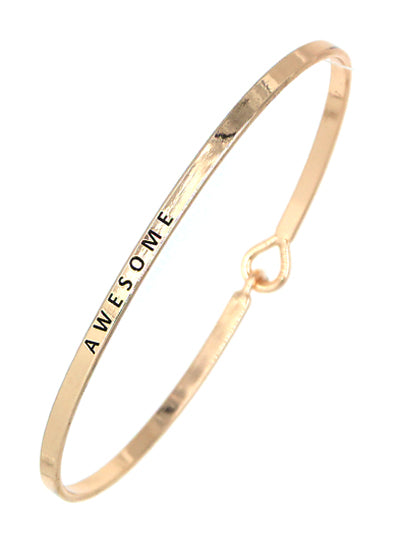 W400-BM7622ROS - Message Brass Bangle
