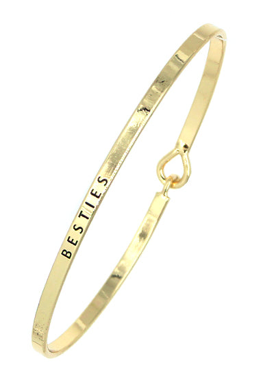 W400-BM7630GLD - Message Brass Bangle