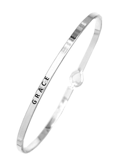 W400-BM7653ATS - Message Brass Bangle