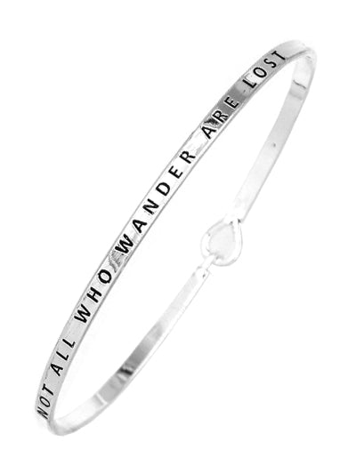 W400-BM7680ATS - Message Brass Bangle