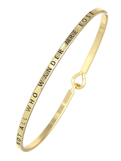 W400-BM7680GLD - Message Brass Bangle