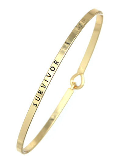 W400-BM7690GLD - Message Brass Bangle