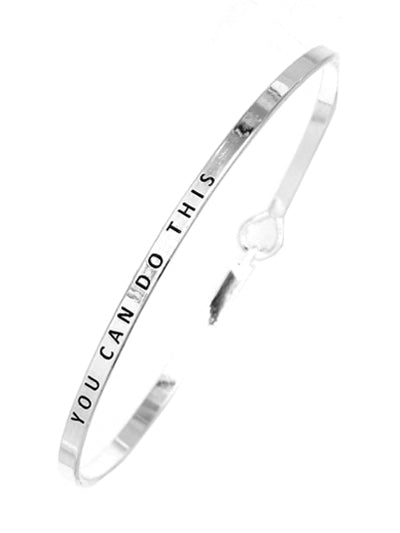 W400-BM7701ATS - Message Brass Bangle