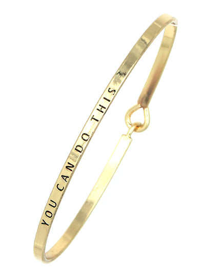 W400-BM7701GLD - Message Brass Bangle