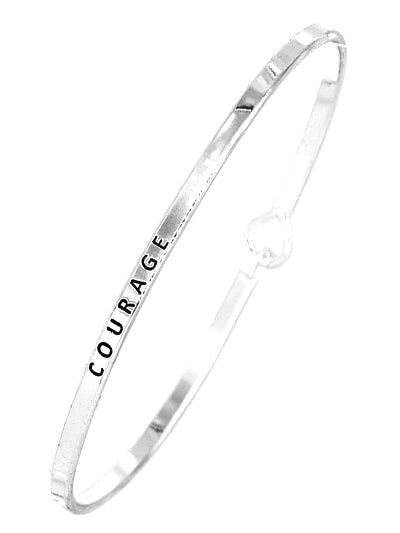 W400-BM7918ATS - Message Brass Bangle