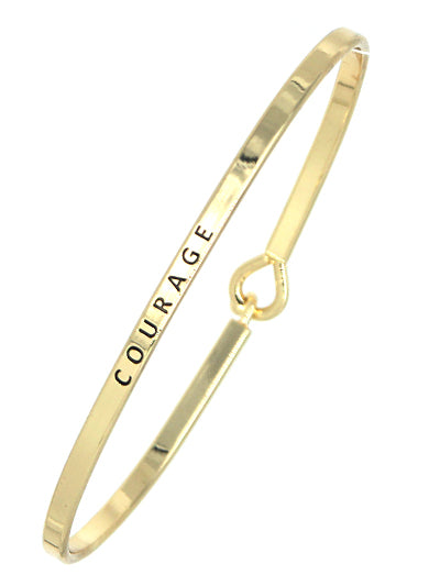 W400-BM7918GLD - Message Brass Bangle