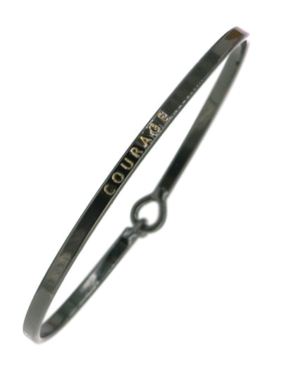 W400-BM7918HTG - Message Brass Bangle