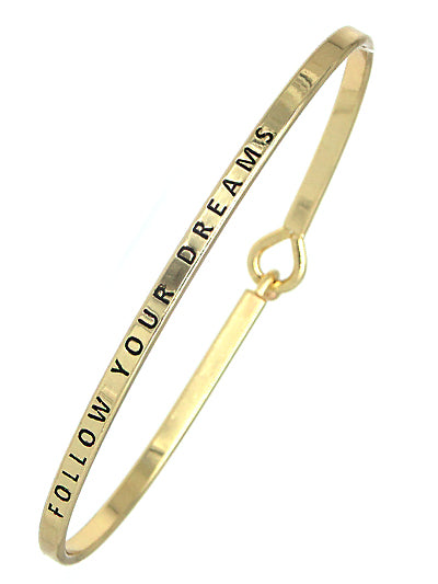 W400-BM7923GLD - Message Brass Bangle