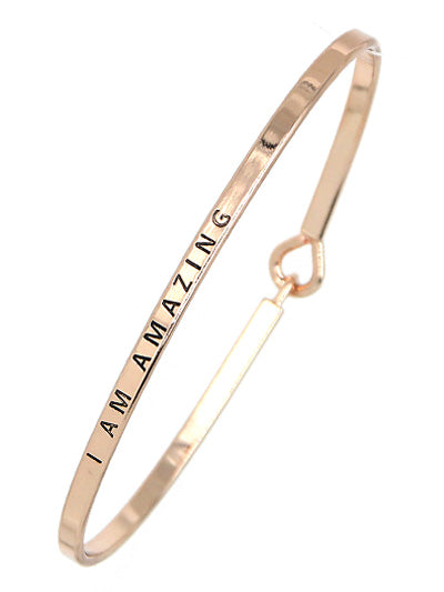 W400-BM7926ROS - Message Brass Bangle