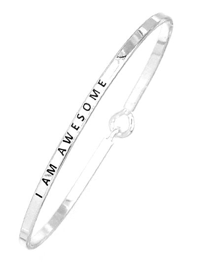 W400-BM7940ATS - Message Brass Bangle
