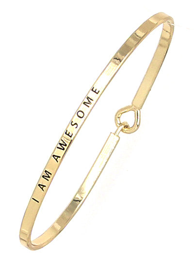 W400-BM7940GLD - Message Brass Bangle