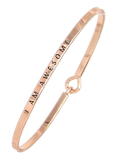 W400-BM7940ROS - Message Brass Bangle