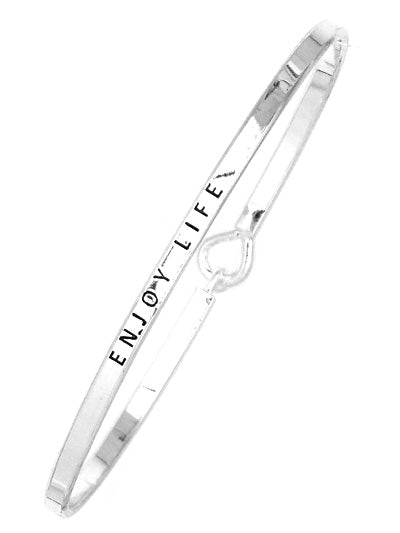 W400-BM7969ATS - Message Brass Bangle