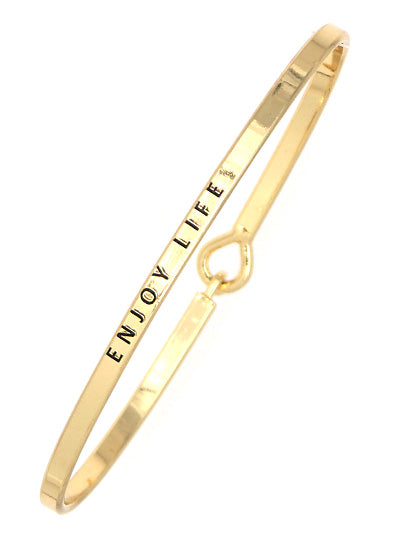W400-BM7969GLD - Message Brass Bangle