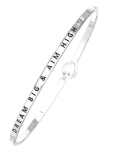 W400-BM7980ATS - Message Brass Bangle