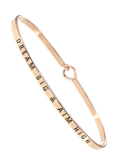 W400-BM7980GLD - Message Brass Bangle