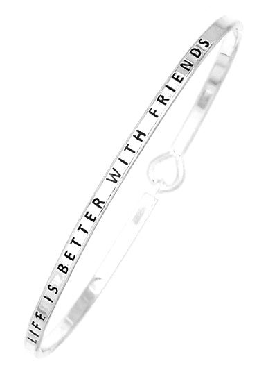 W400-BM7989ATS - Message Brass Bangle