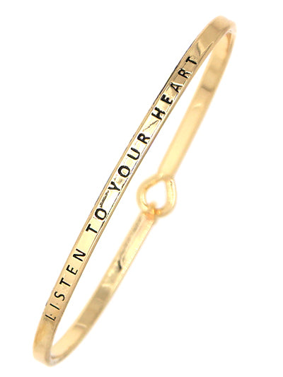 W400-BM7990GLD - Message Brass Bangle