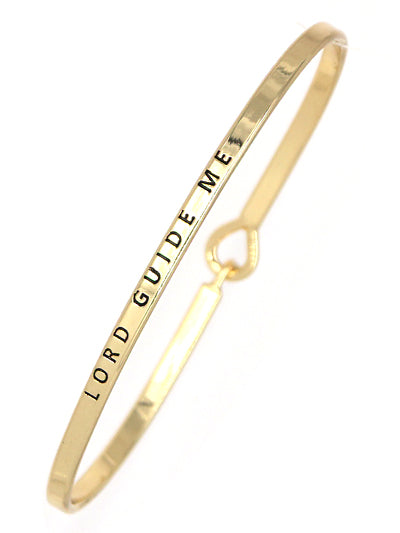 W400-BM7992GLD - Message Brass Bangle