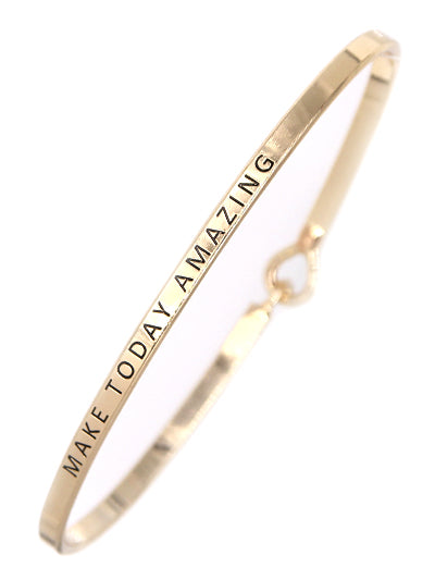 W400-BM7A92GLD - Message Brass Bangle