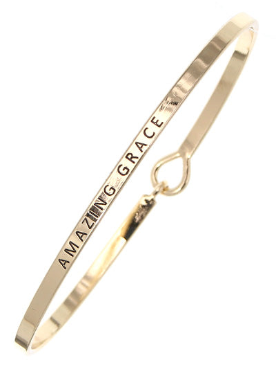 W400-BM7D44GLD - Message Brass Bangle