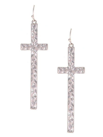 W400-E8893WSV - Cross Earrings