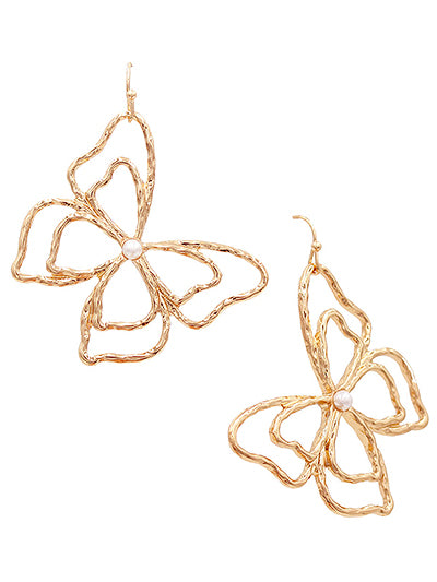 W400-ME11360GD -Butterfly Earrings