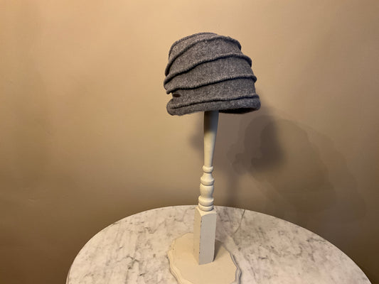 A195-AD1340A -Grey 100% Wool Turban