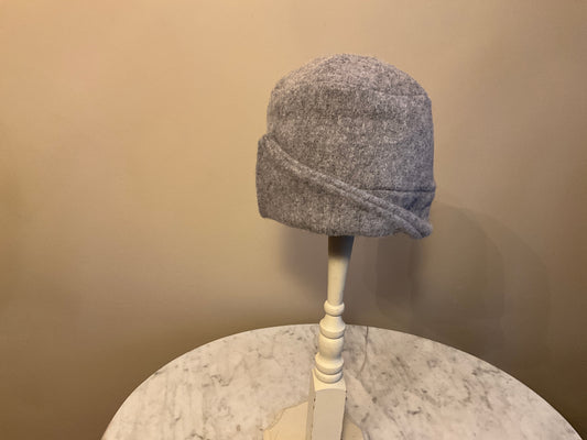 A195-AD1445D- Grey Soft Wool Cloche Hat